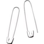 silver safety pin earrings