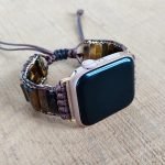 tiger eye crystal apple watch band