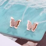 butterfly titanium earrings