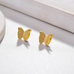 butterfly titanium earrings