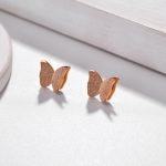 butterfly titanium earrings