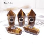 small crystal tobacco pipe tigers eye