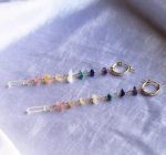 dangle crystal chip earrings