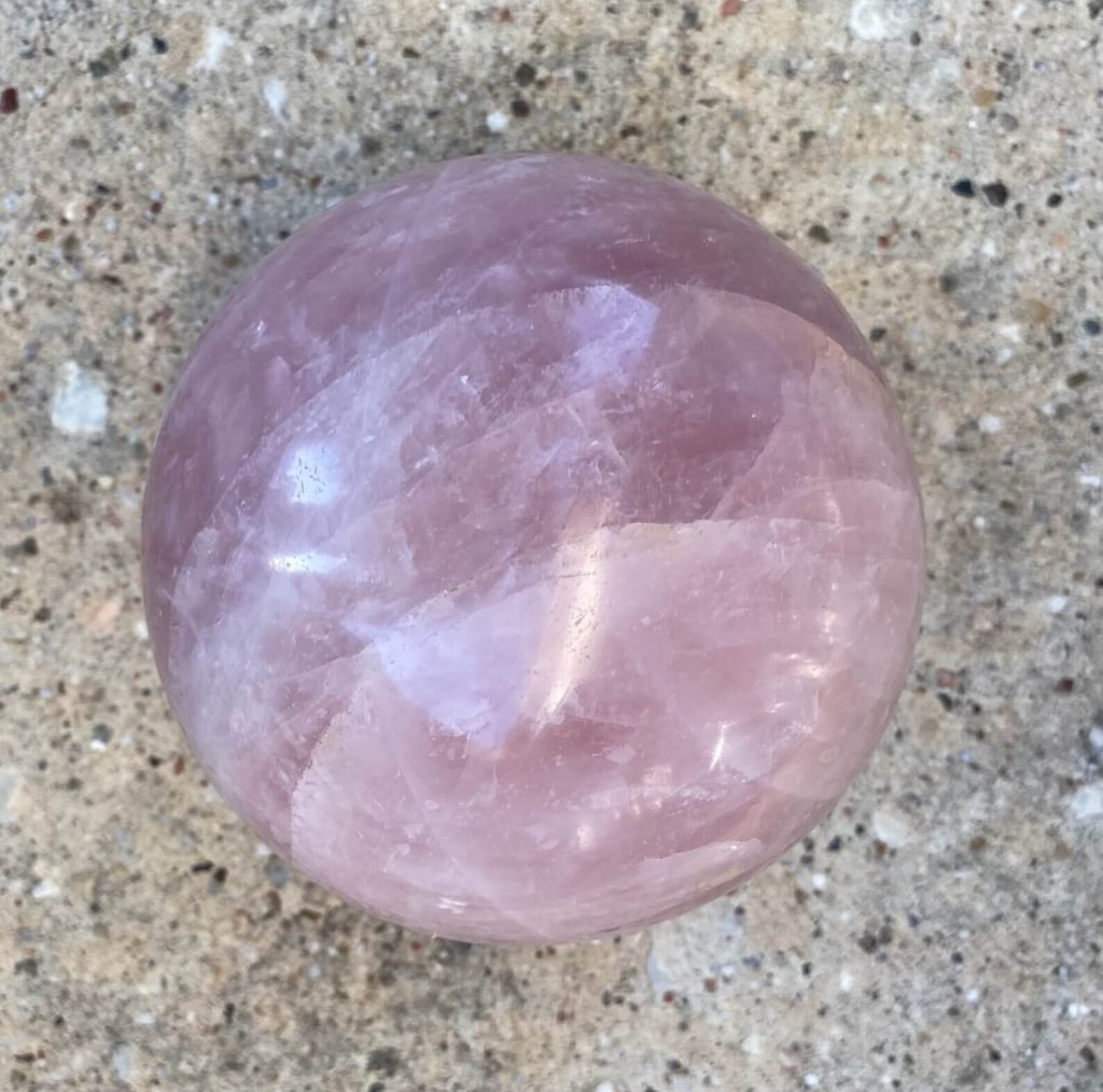 large rose quartz crystal