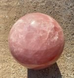 large rose quartz sphere