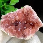 rose quartz crystal geode