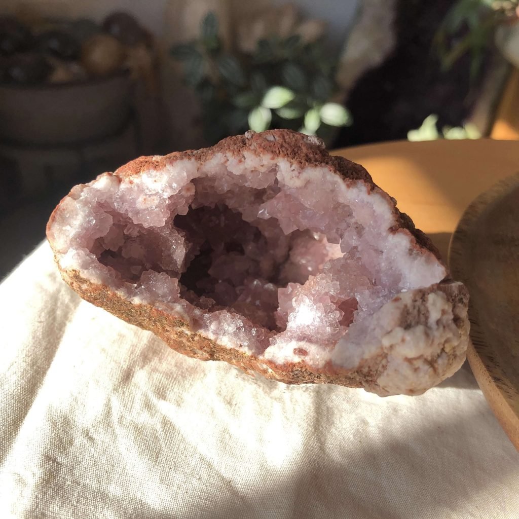 rose quartz geode for sale
