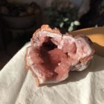 rose quartz pink geode