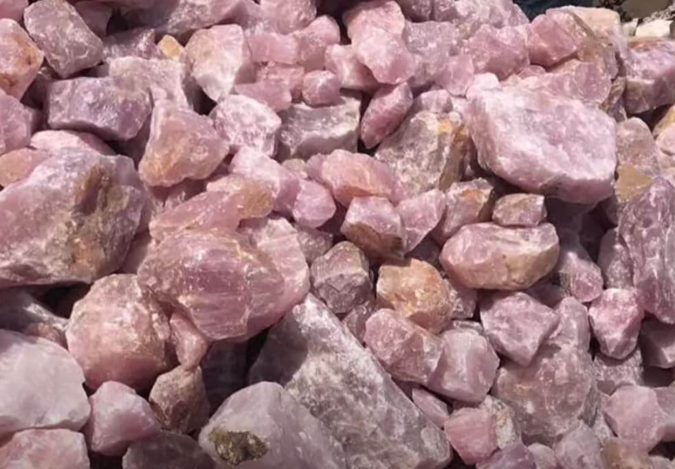 raw madagascar rose quartz