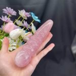 rose quartz crystal dildo
