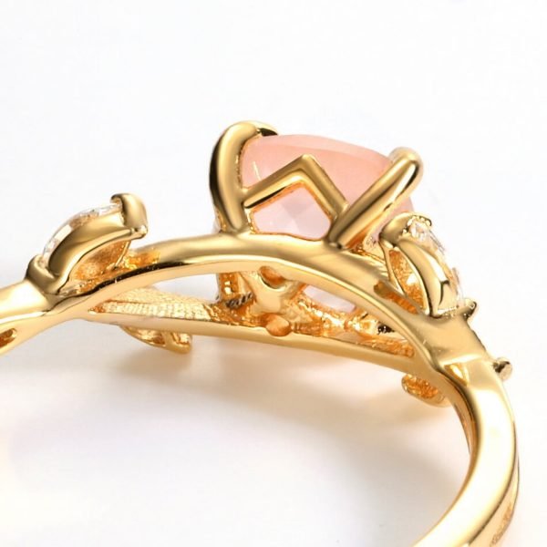 promise ring with rose quartz