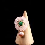 rose quartz ring sterling silver
