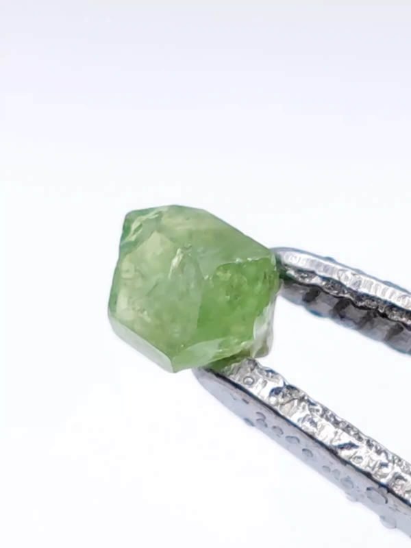 small raw green garnet
