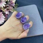 amethyst raw stone ring