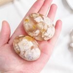 beautiful sakura agate palm stone