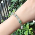 green sakura agate crystal bracelet