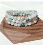 green sakura agate stone bracelets