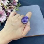 raw amethyst ring
