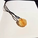 raw citrine necklace