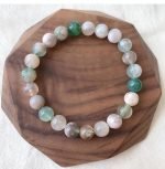 real green sakura agate bracelet