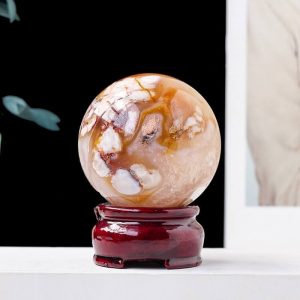 sakura agate crystal sphere