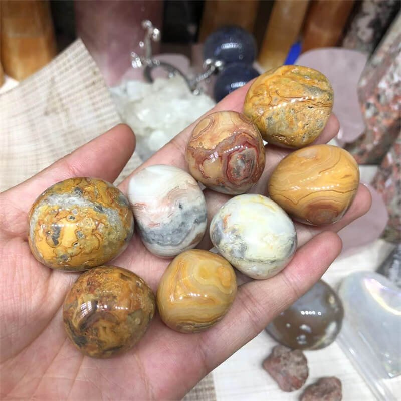 how to use crazy lace agate tumbled stone