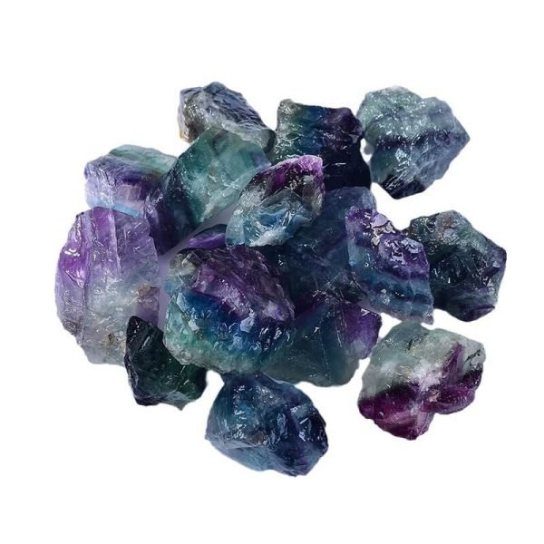 rainbow fluorite raw stone