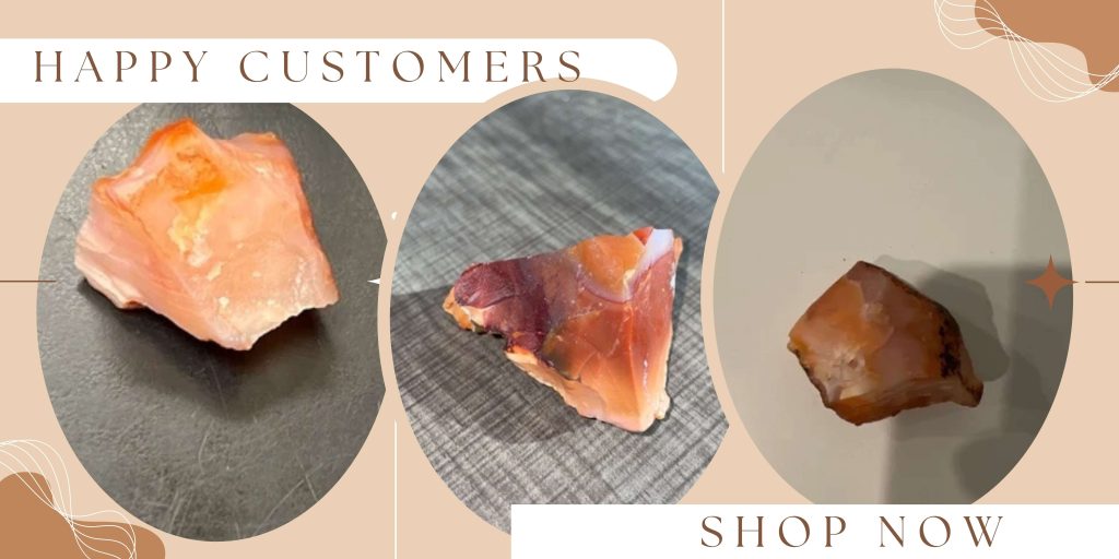 raw carnelian agate stone