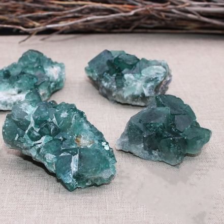 Raw Green Fluorite • The Green Crystal