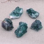 raw green fluorite stones
