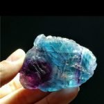 raw rainbow fluorite crystal