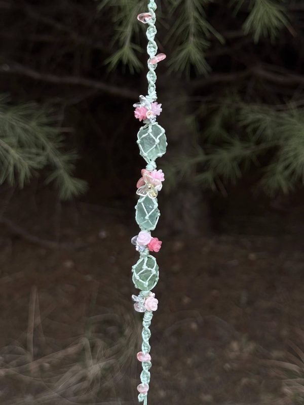 raw green fluorite bracelet