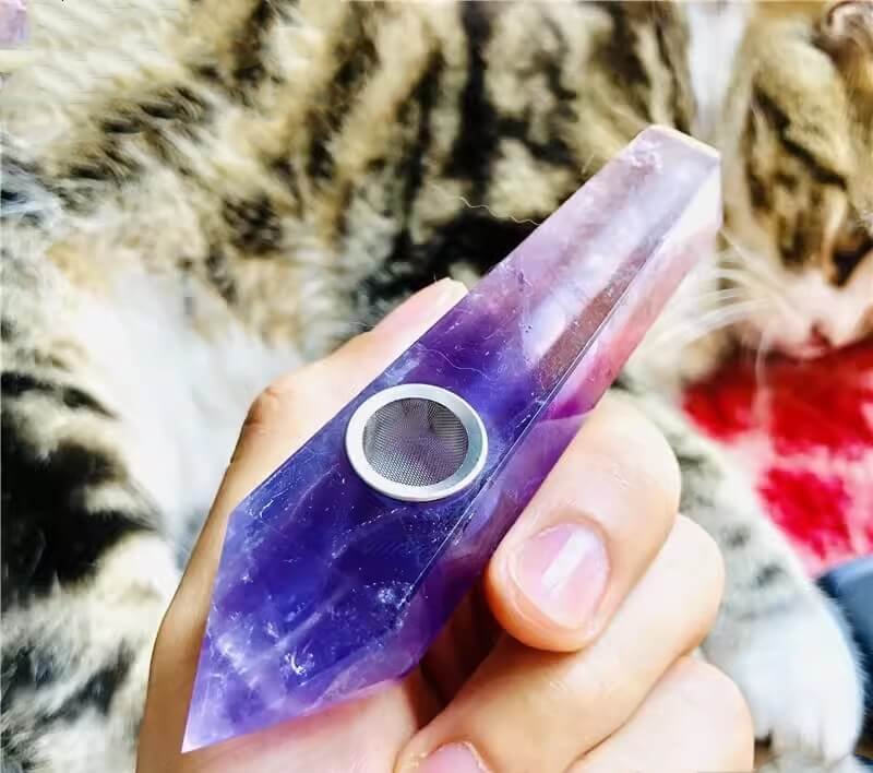 real amethyst pipe