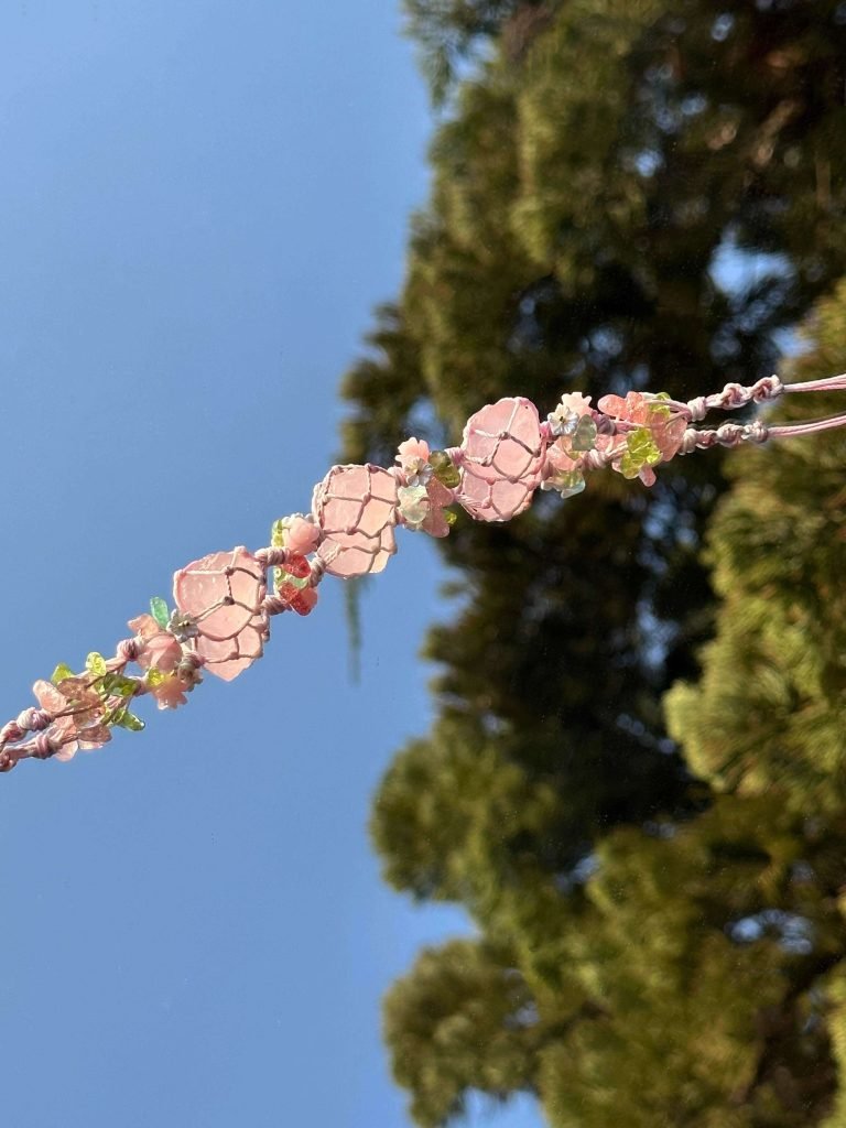rose quartz crystal bracelet