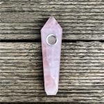rose quartz crystal pipe