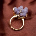 grape agate ring natural
