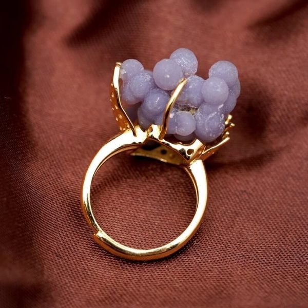 grape agate ring natural