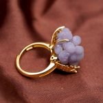 grape agate ring unique
