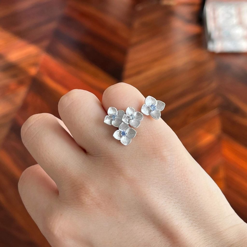 affordable silver aquamarine rings for sale