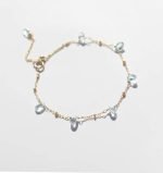 14k italy aquamarine bracelet