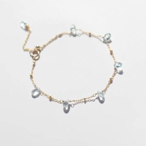 14k italy aquamarine bracelet