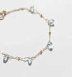 14k italy aquamarine bracelet for women