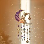 Amethyst real crystal suncatcher