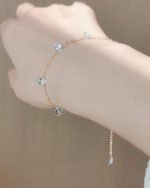 Elegant 14k Gold Italian Aquamarine Bracelet