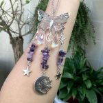 amethyst crystal butterfly suncatcher