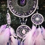 amethyst crystal dream catcher details