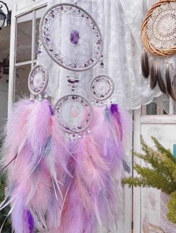 amethyst crystal quartz dream catcher