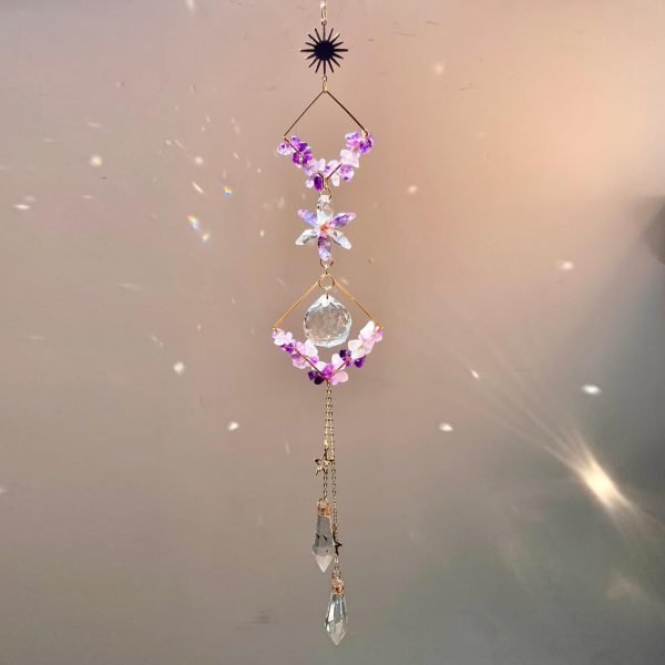 amethyst crystal star suncatcher