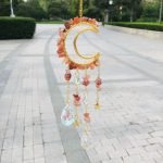 carnelian crystal moon suncatcher