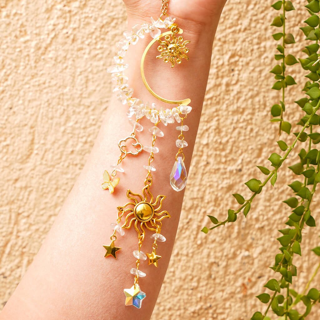 clear quartz crystal suncatcher craft